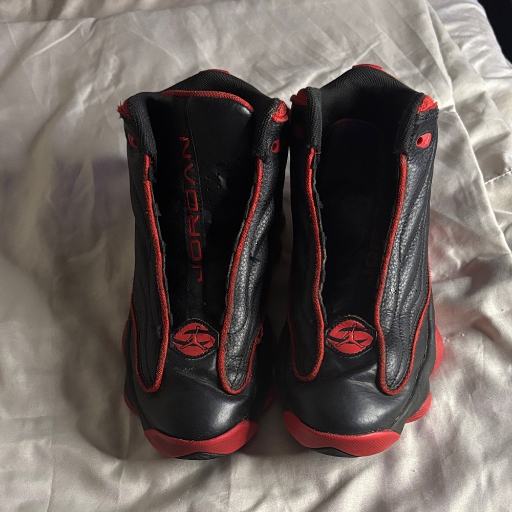Jordan Black and Red Athletic Shoes
